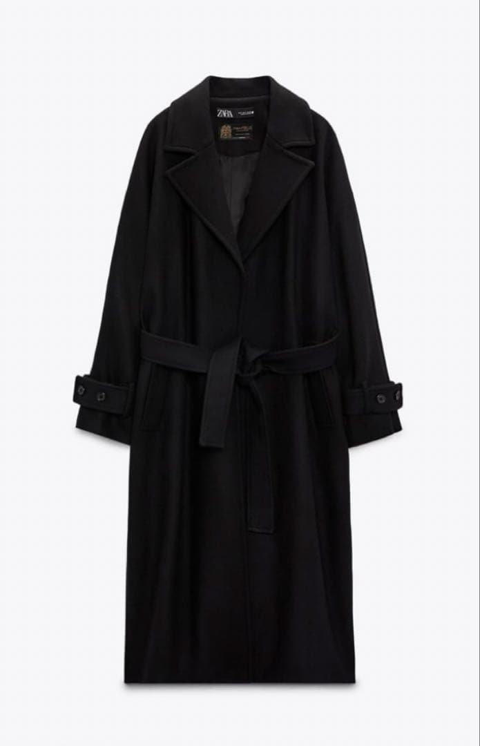 ZARA♡MANTECO マンテコ ベルトウールブレンドコート black