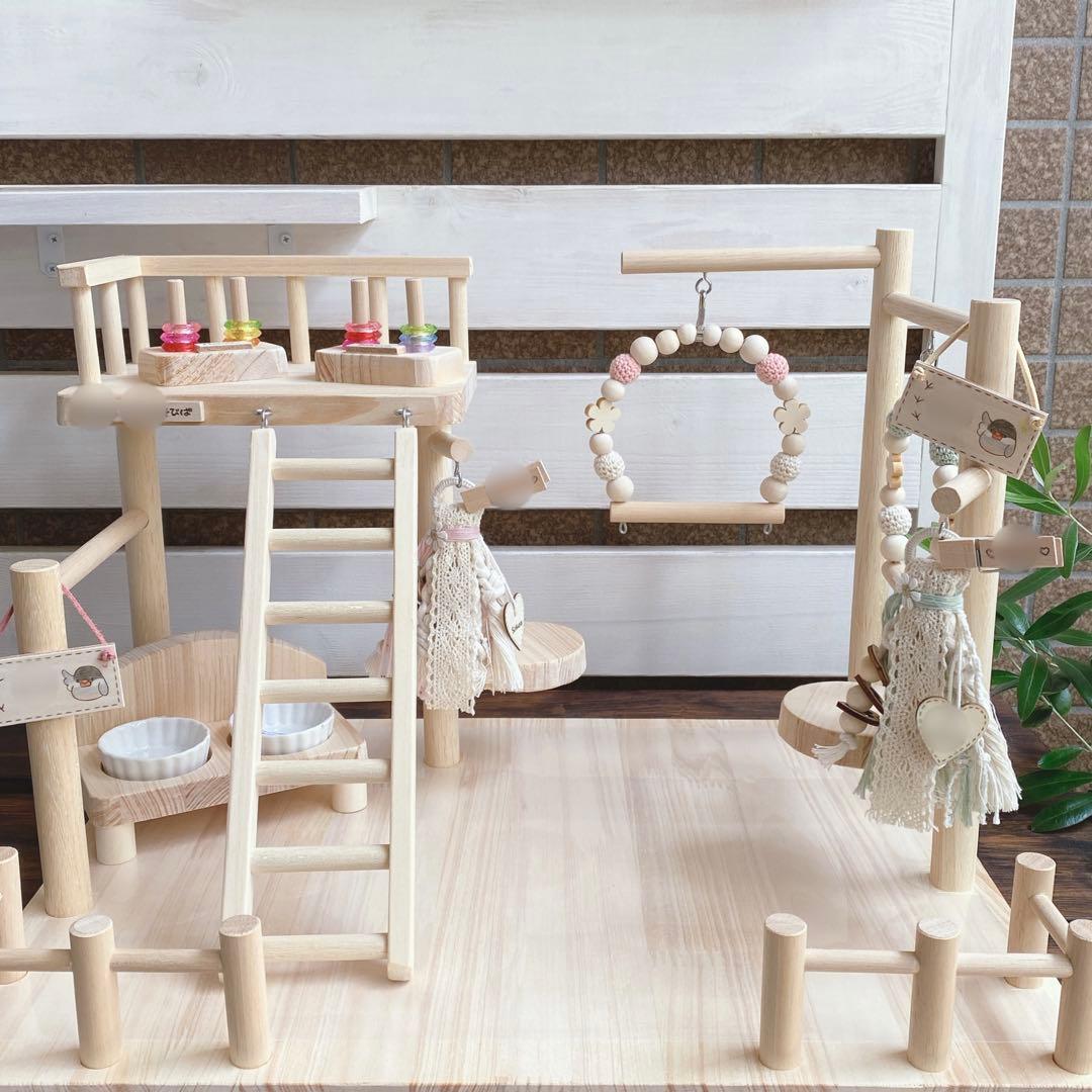 ことりのおおきなあそびば　インコ　おもちゃ　バードジム　バードアスレチック