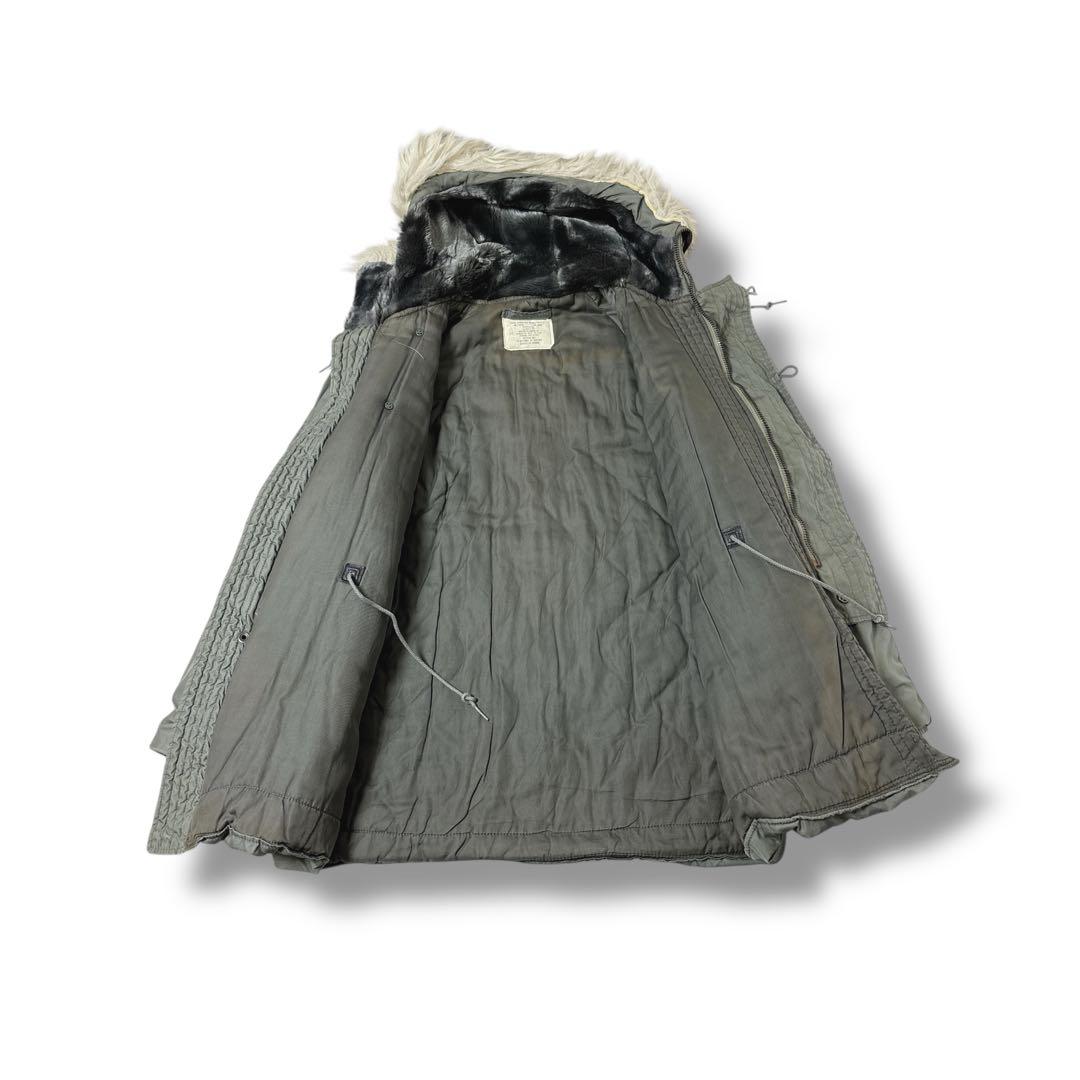 な*す様 80s 米軍実物　N3B フライトジャケットパーカー　セージグリーン