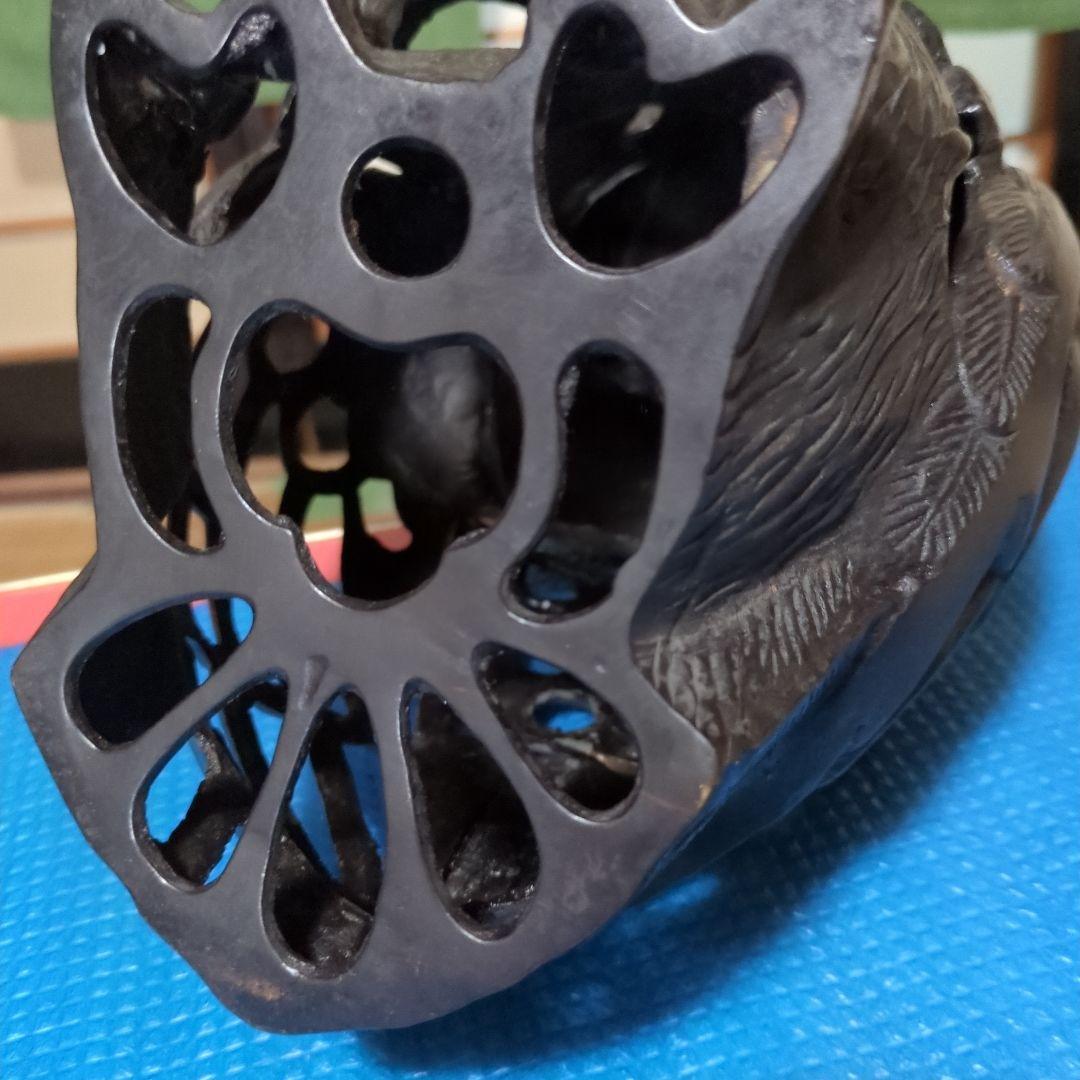 フクロウ銅製、置物、吊り灯篭