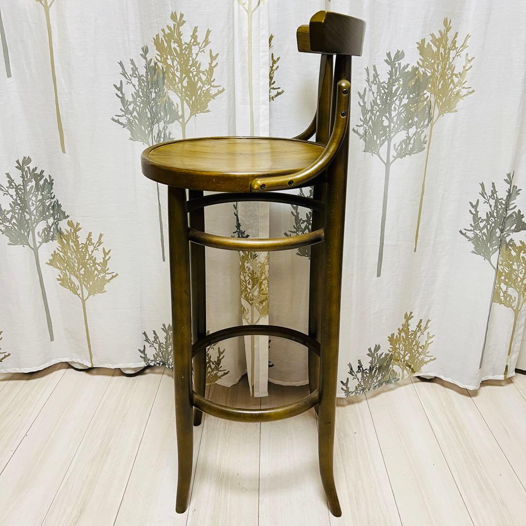 【秋田木工】　ベントウッドチェアー　曲木　ハイチェア