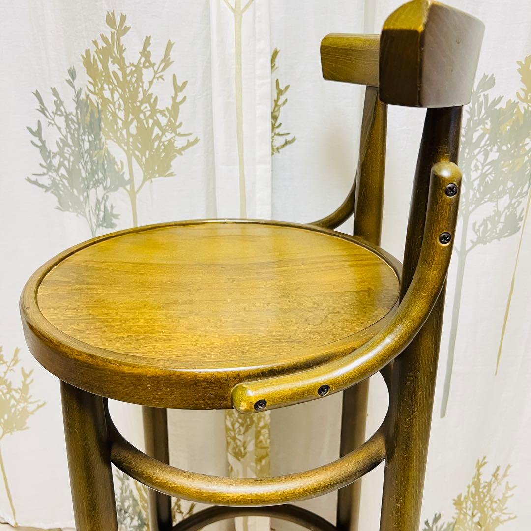 【秋田木工】　ベントウッドチェアー　曲木　ハイチェア