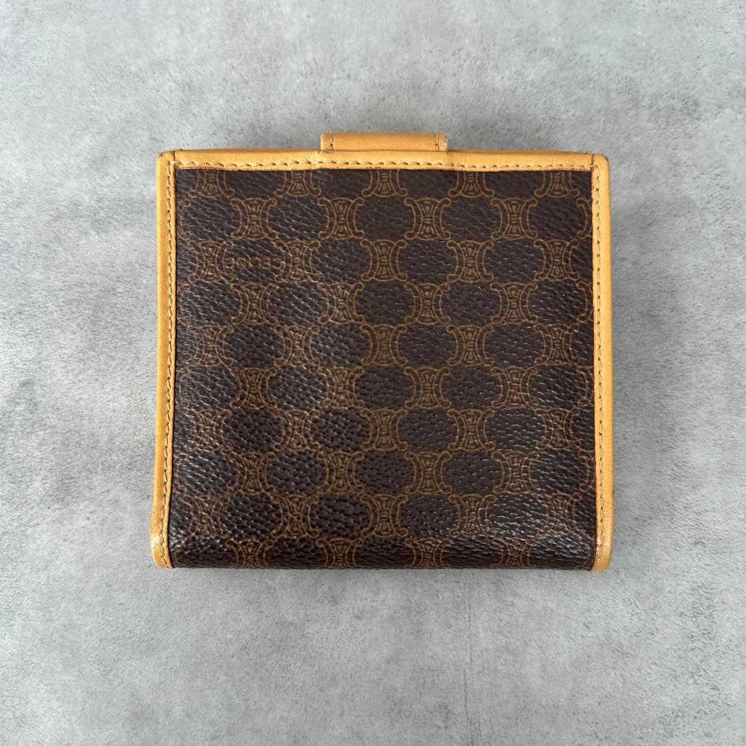 Vintage CELINE トリオンフ　マカダム柄　二つ折り財布