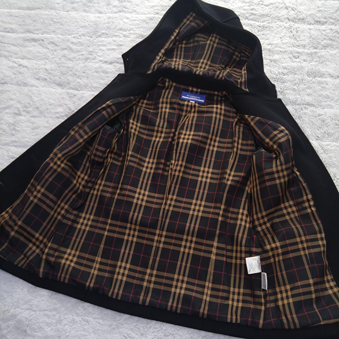 BURBERRY ダッフルコート 40サイズ　L相当　ノバチェック　黒ブラック