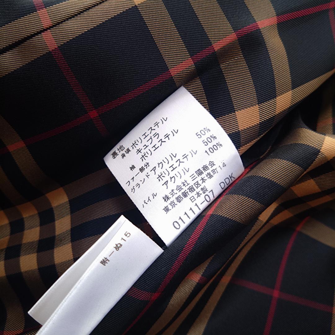BURBERRY ダッフルコート 40サイズ　L相当　ノバチェック　黒ブラック