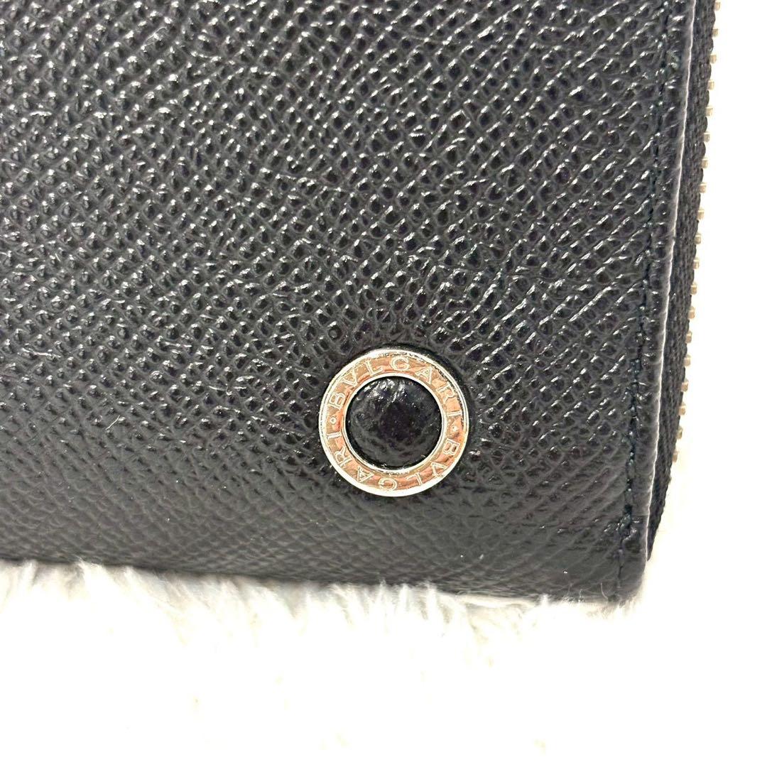 極美品　未使用に近い　ブルガリ　長財布　ビーゼロワン　リング　レザー　ブラック