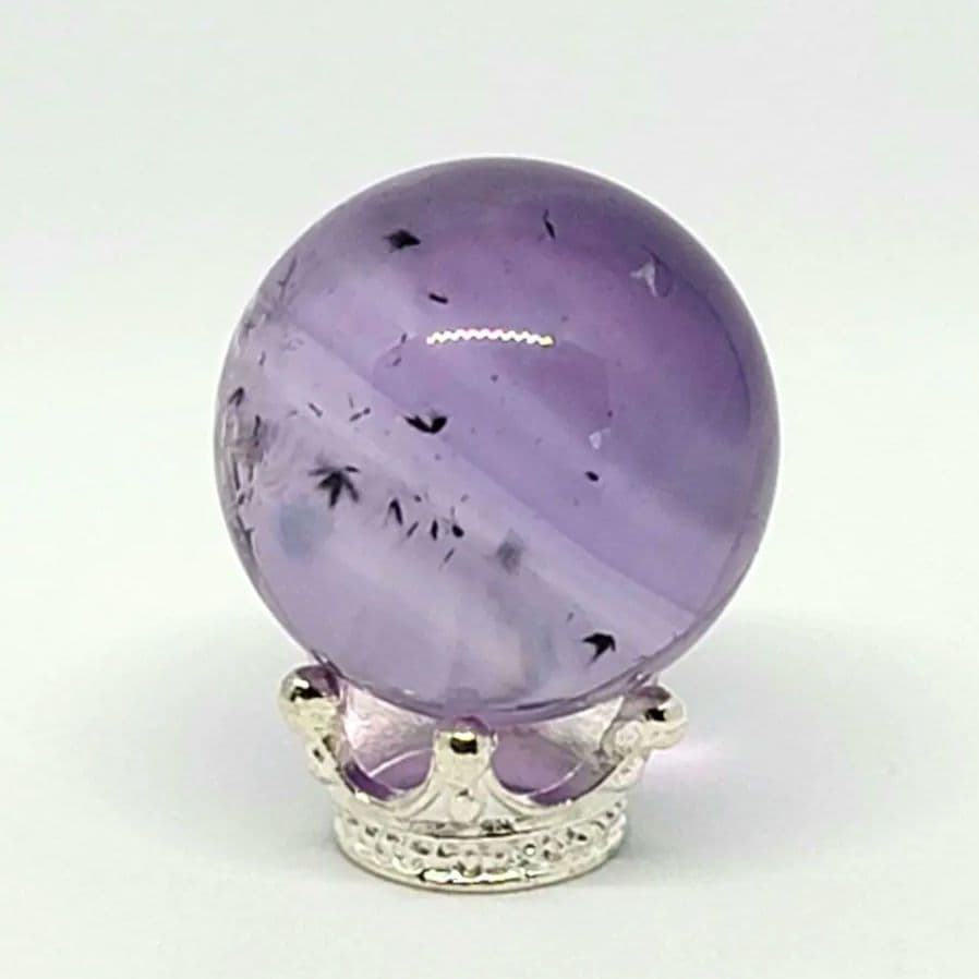 ☆天然石☆ロマネサイトインアメジスト スフィア　ファントム　丸玉