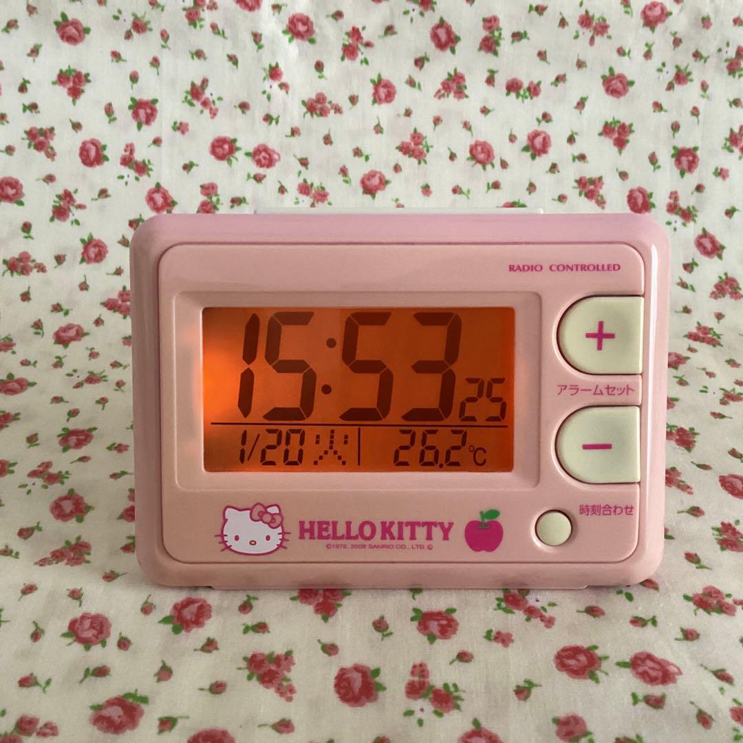 【良品】ハローキティ　デジタル目覚まし時計　希少　生産終了品　リズム時計