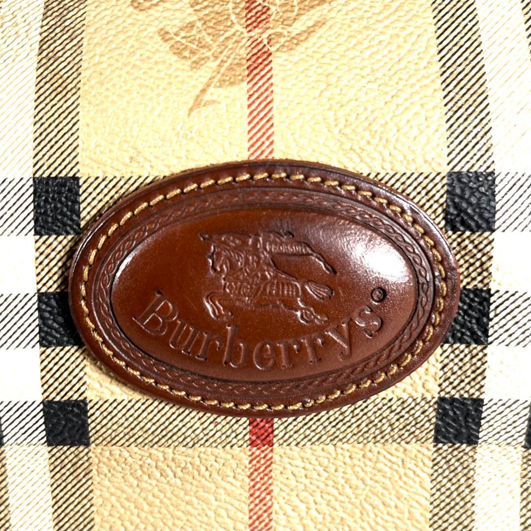 BURBERRY バーバリー　ノバチェック柄　ボストンバッグ　ホースロゴ
