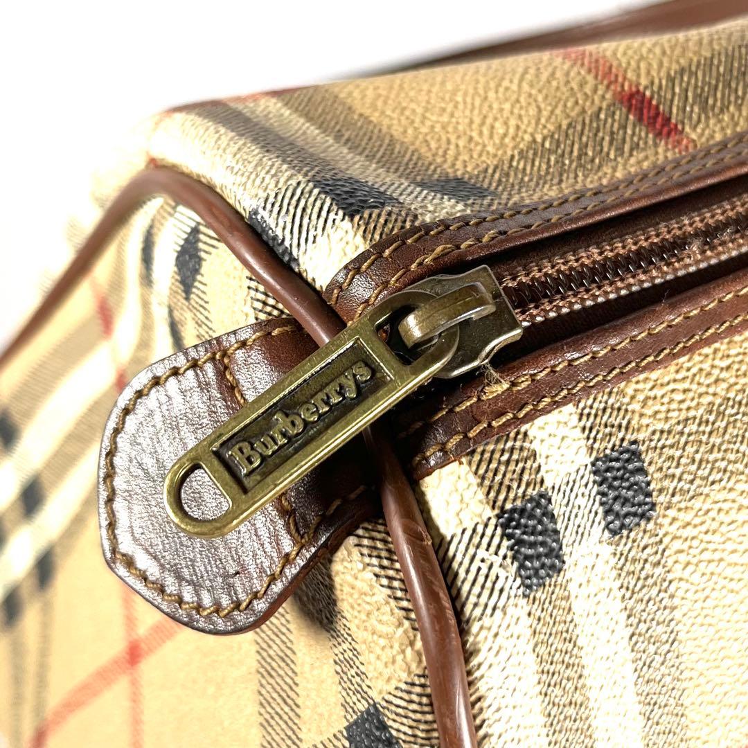 BURBERRY バーバリー　ノバチェック柄　ボストンバッグ　ホースロゴ