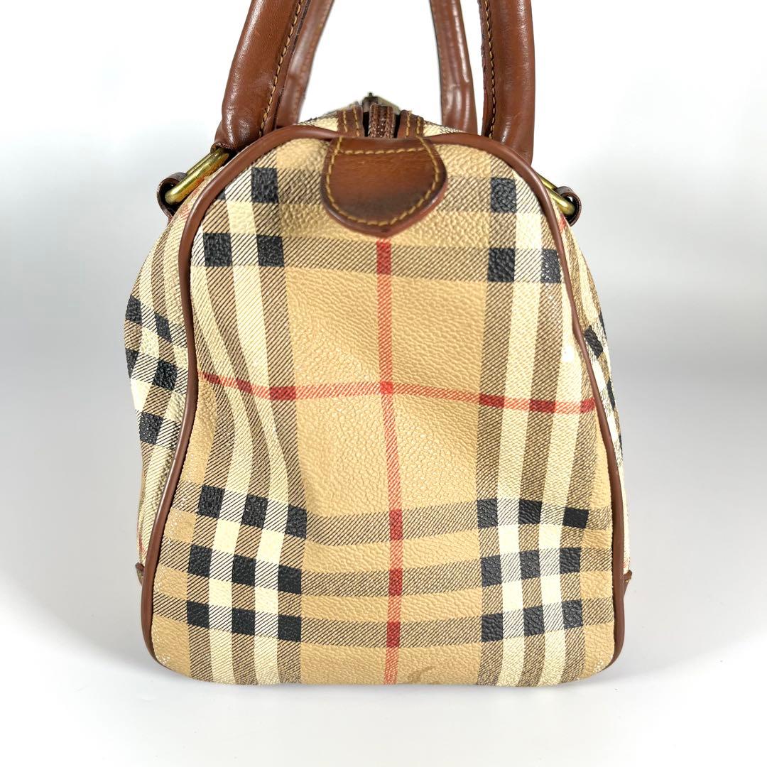 BURBERRY バーバリー　ノバチェック柄　ボストンバッグ　ホースロゴ