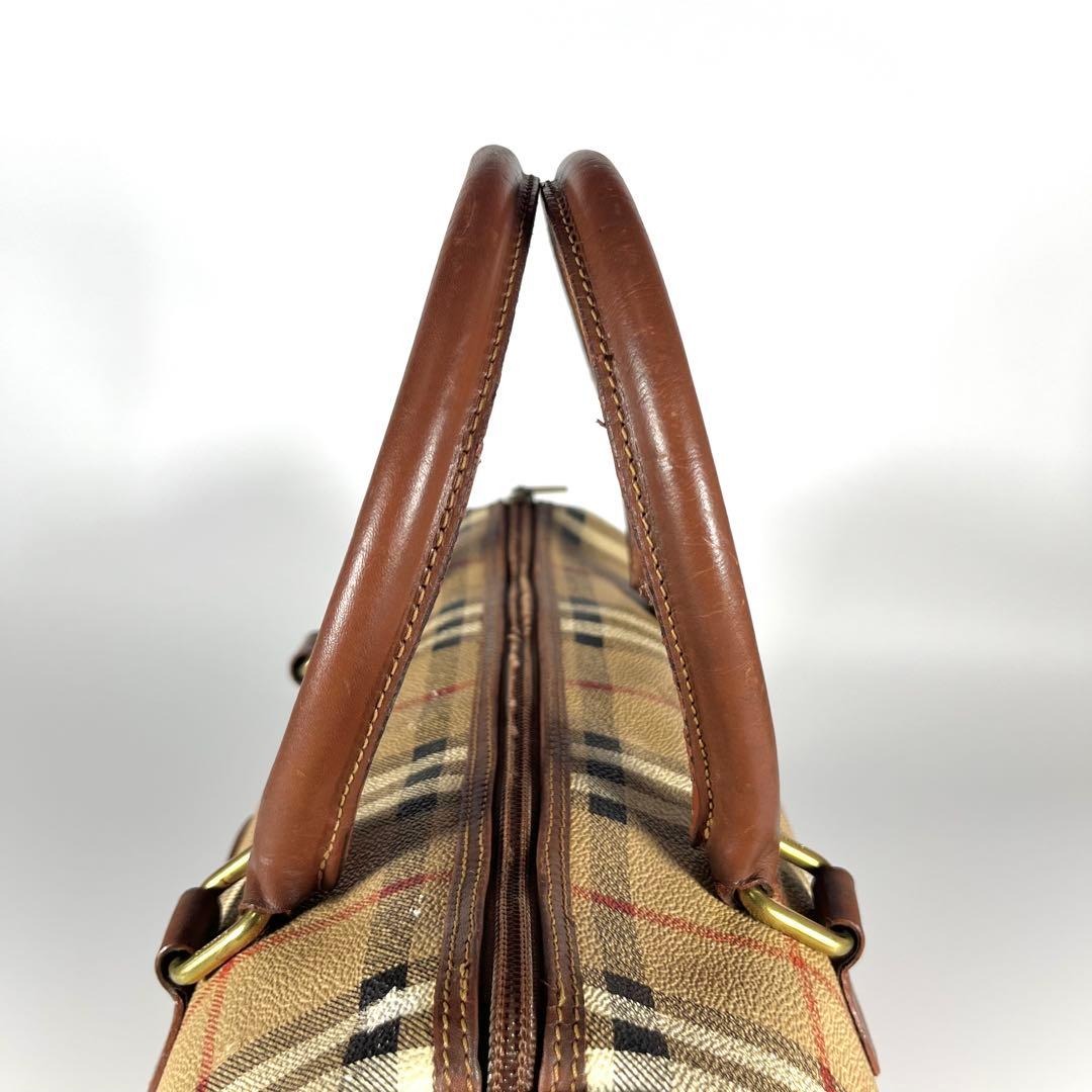 BURBERRY バーバリー　ノバチェック柄　ボストンバッグ　ホースロゴ