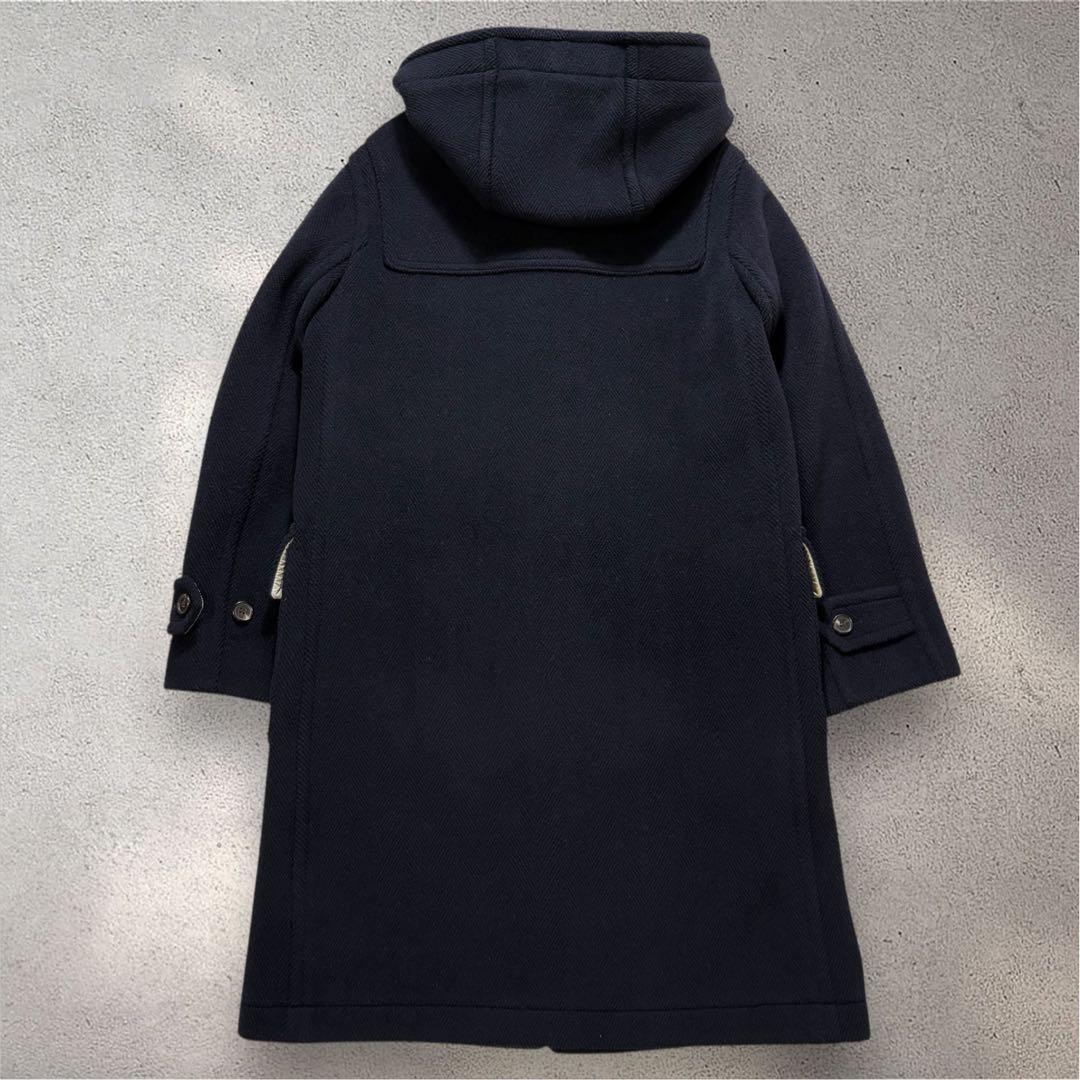 OLD ENGLAND ダッフルコート　ヘリンボーン ライナー付 牛革 ネイビー