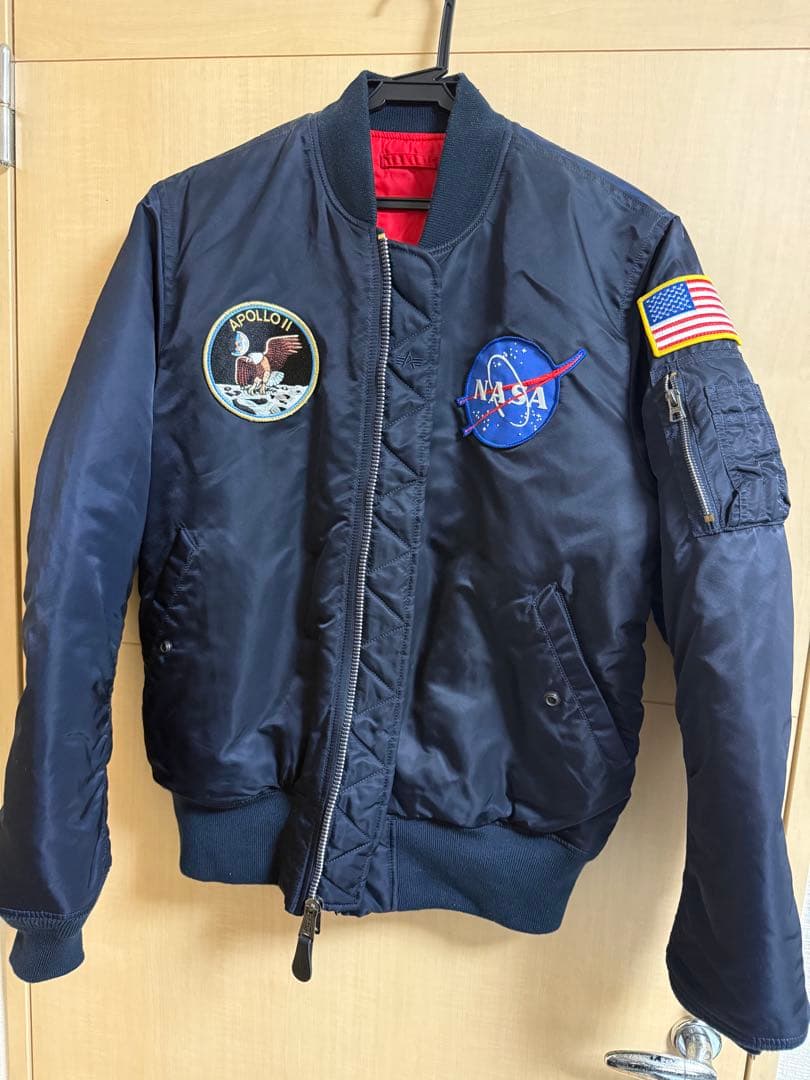 美品 アルファインダストリーズ NASA 50周年記念 MA-1 リバーシブル