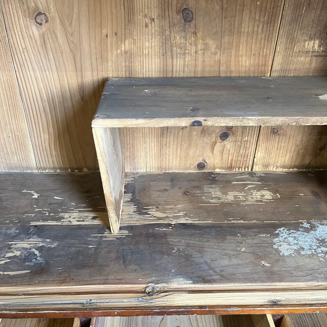 【ジャンク】昭和レトロ 木製 水屋箪笥 小箪笥 引き戸 引き出し 古民家 古家具