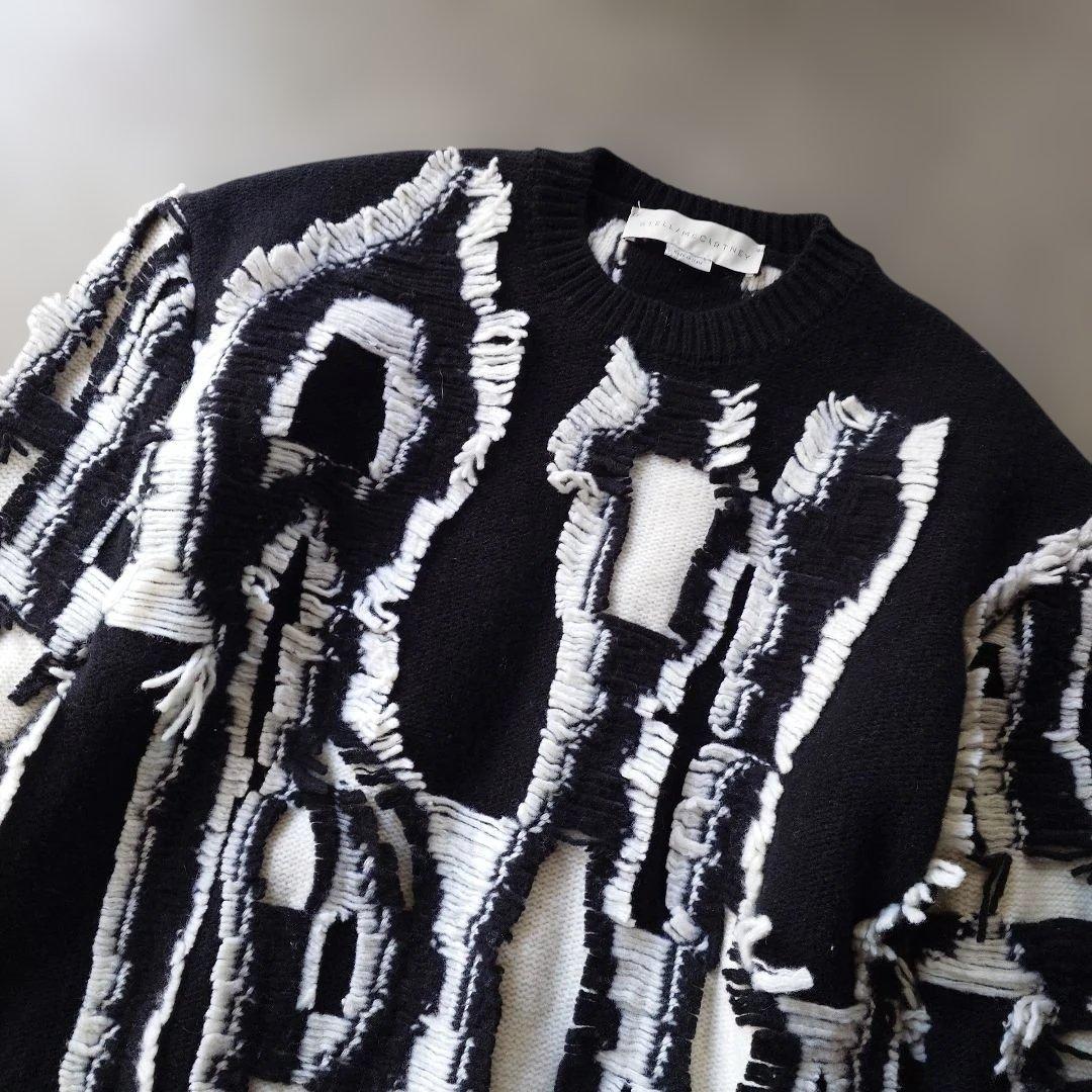 ステラマッカートニー ウール デザインニット フリンジニット イタリア製
