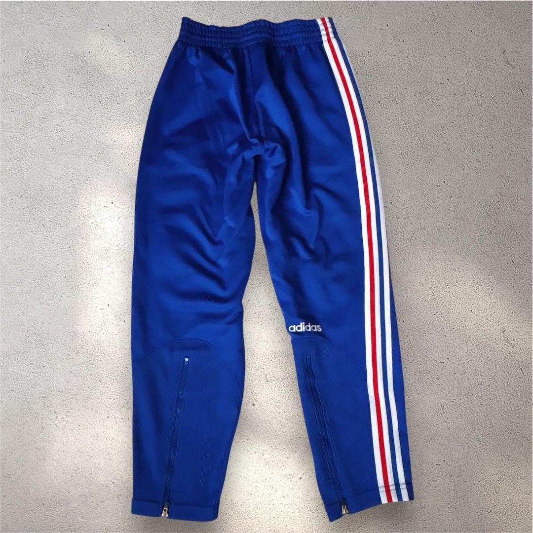 80s アディダス ヴィンテージ セットアップ ジャージ ブルー トリコロール