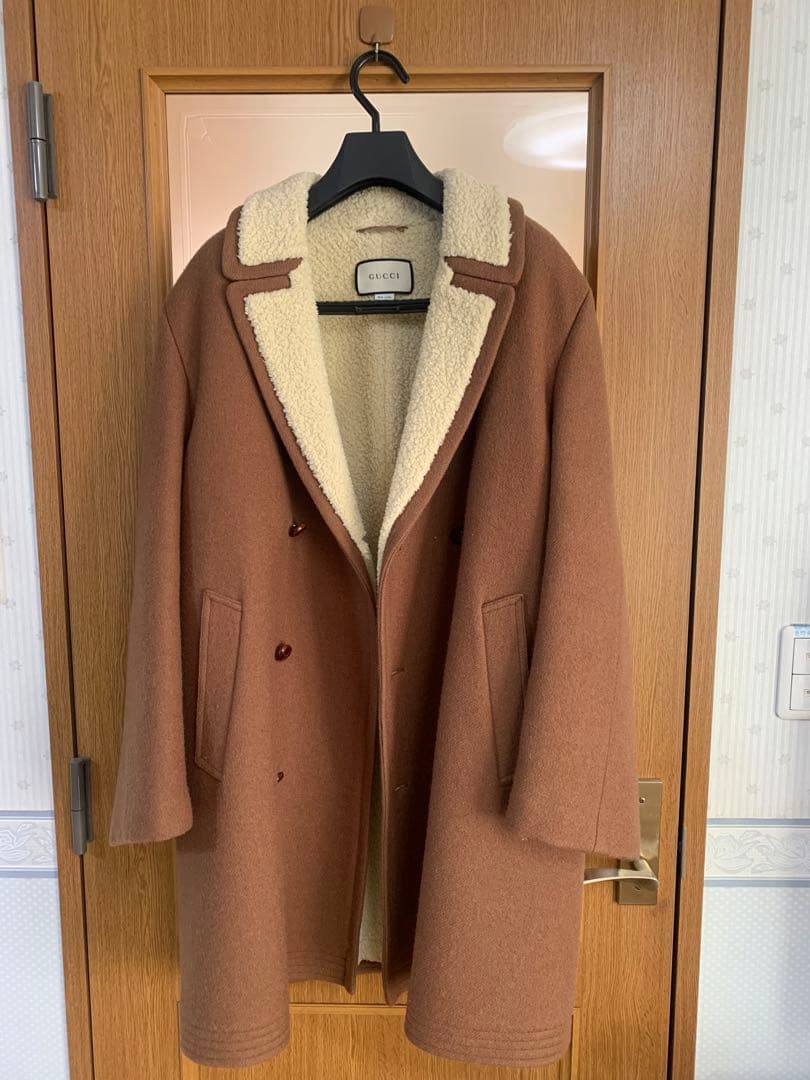 GUCCI ブラウン チェスターコート 46