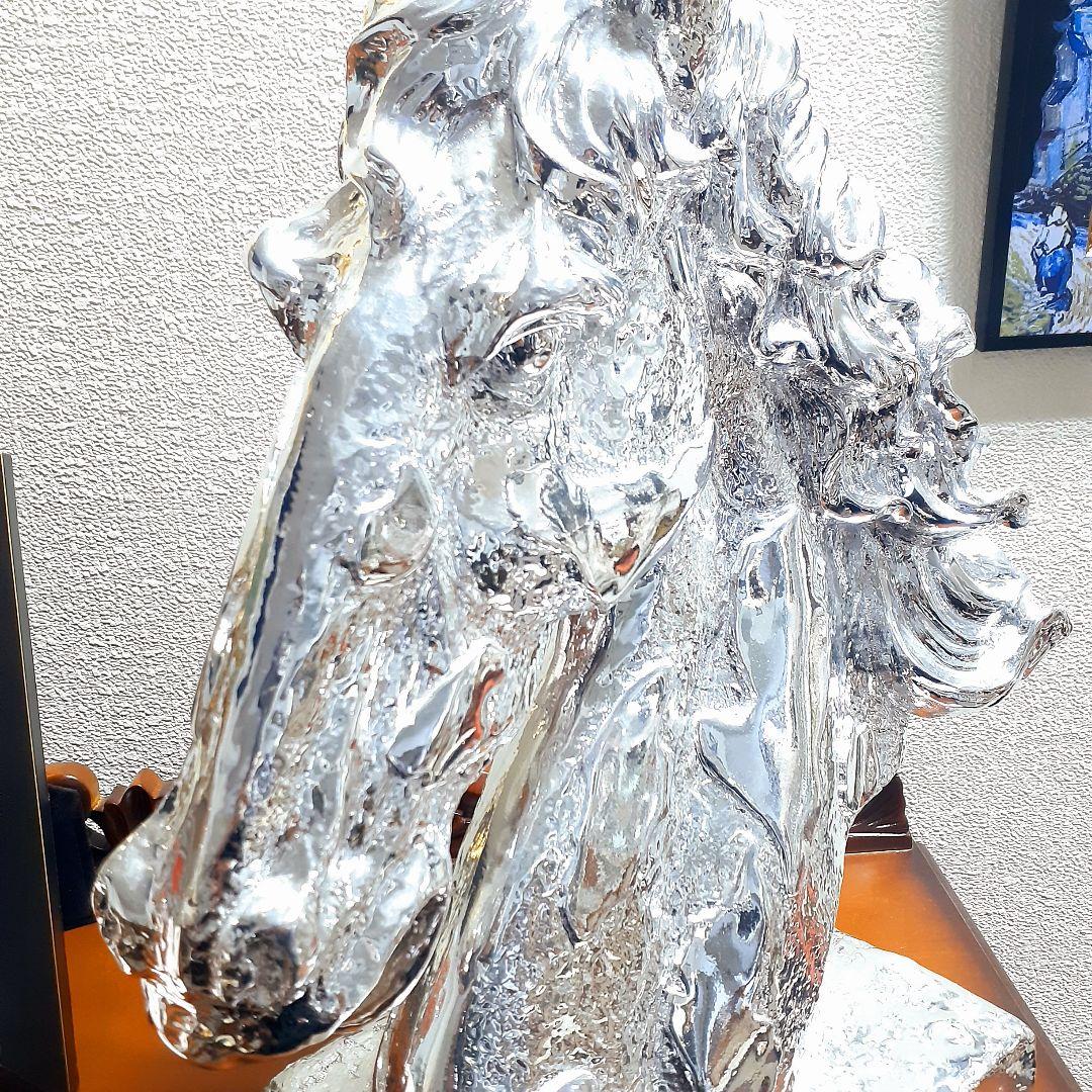 輸入雑貨　イタリアンクラッシック　『シルバーホース』　オーナメント　エレガント