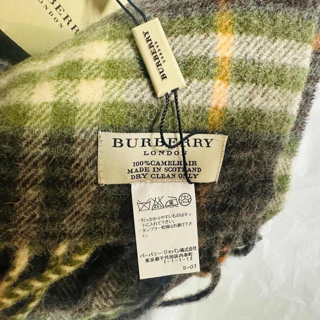 バーバリー　ロンドン　キャメルヘア　100% マフラー　未使用品