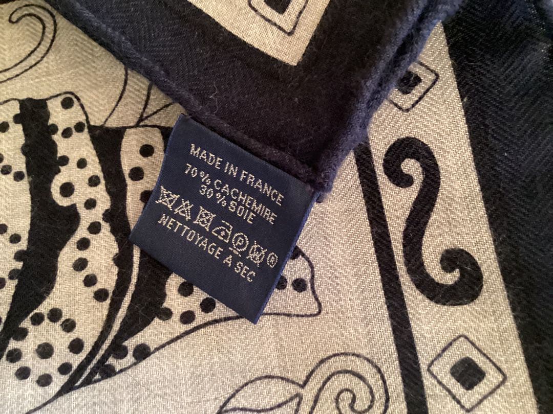 HERMESエルメス　シルクカシミヤ　大判スカーフ　新品未使用