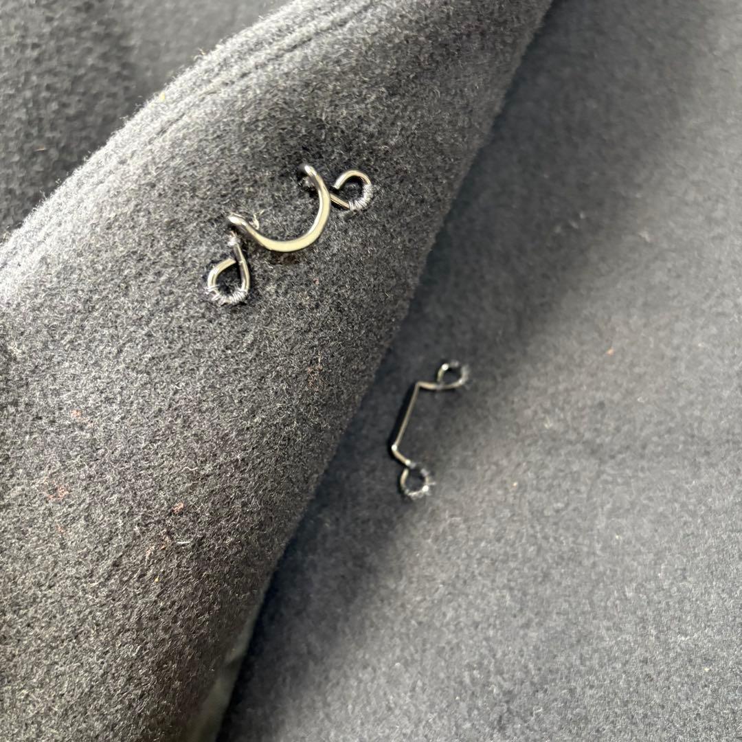 L'Appartement カシミヤ混 ノーカラーコート Ｓ　ネイビー