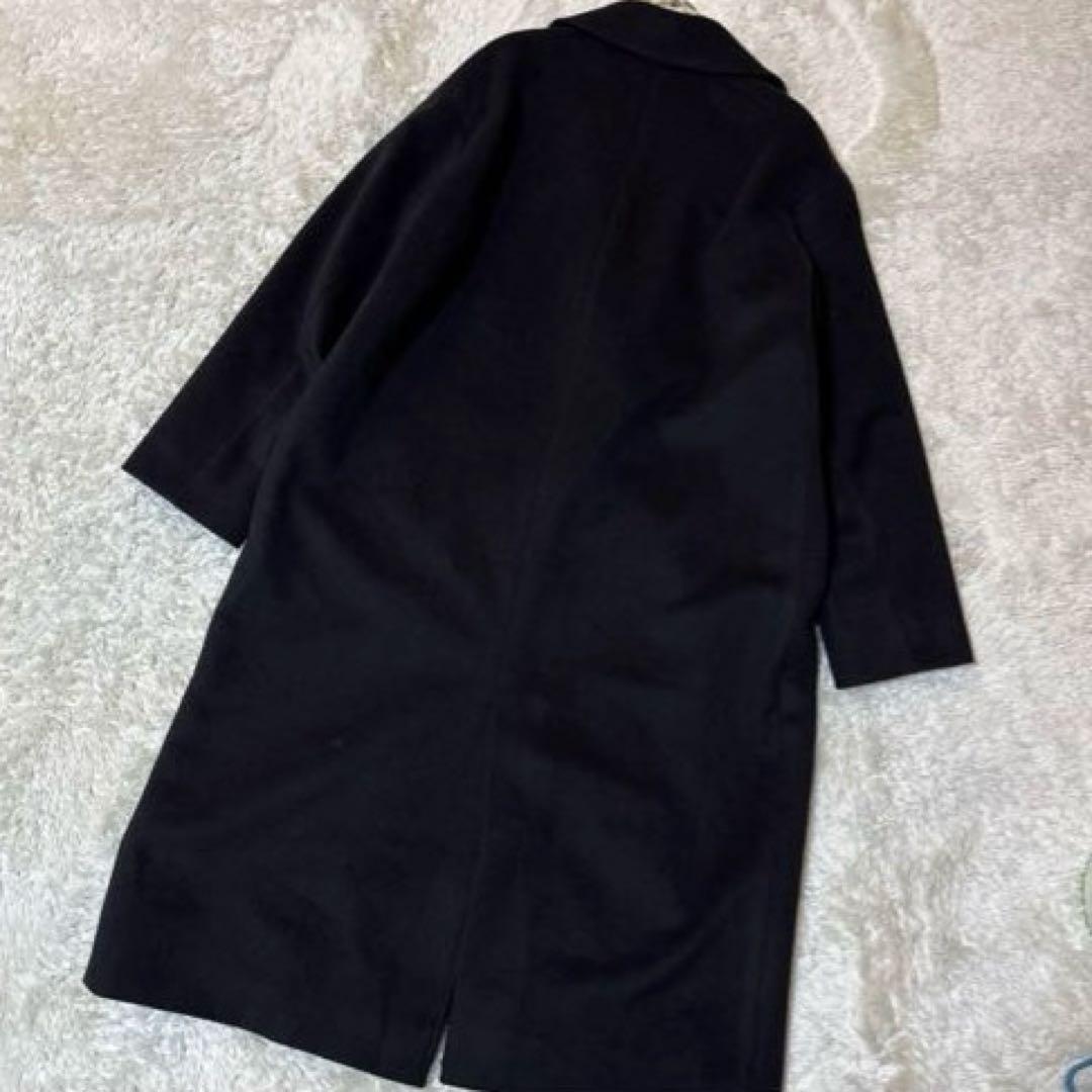 k*p様 美品＊23区 ウールカシミヤビーバー チェスター コート 36 ブラッ