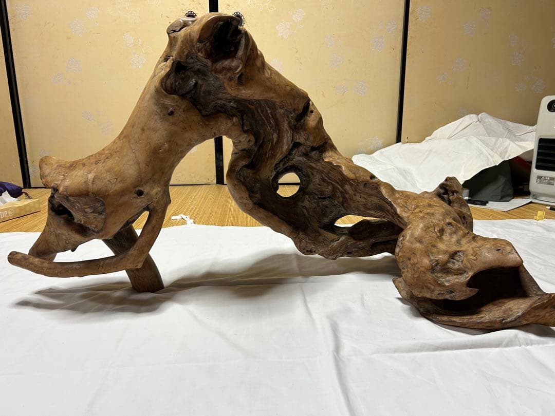 流木 アート作品 約1m置物 インテリア　木の根