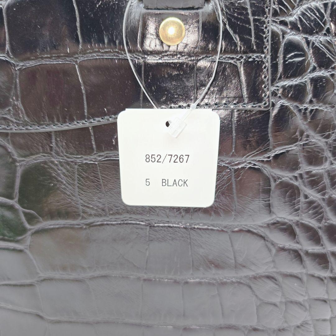 ✨未使用品✨J&M DAVIDSON 本革 クロコ 型押し ボストンバッグ 黒