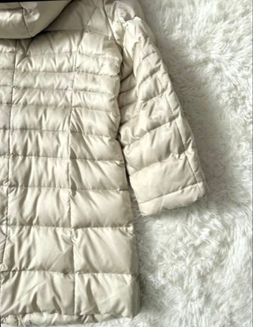 【レリアン】ダウンコート☆ダウン90%☆日本製生地☆オフホワイト ベージュ