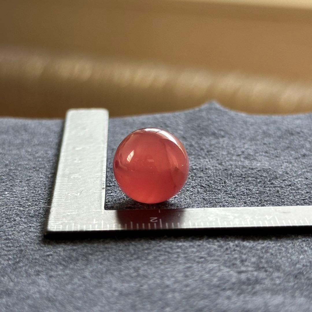 北海道稲倉石鉱山産 菱マンガン鉱 ロードクロサイト 14mm丸玉ビーズ #14