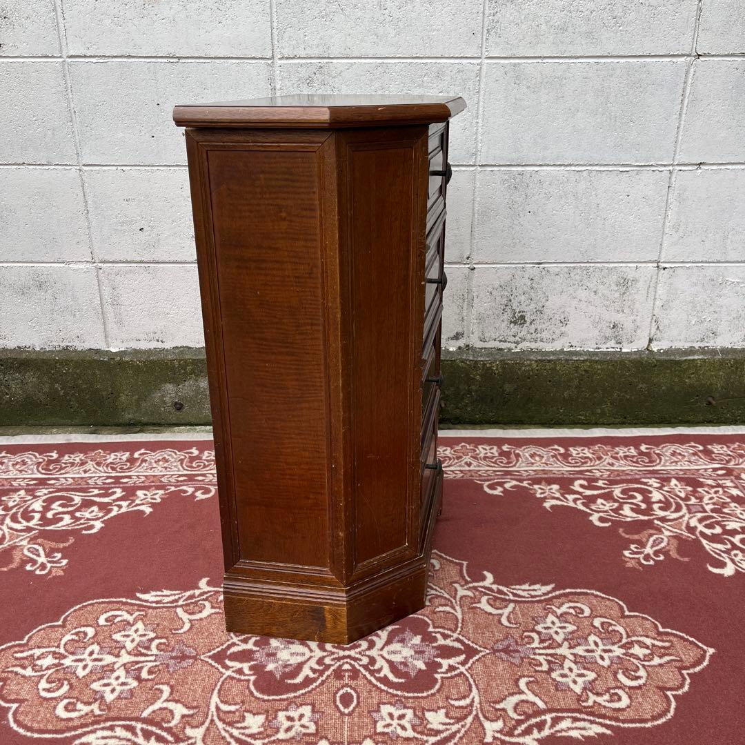 古家具 イギリスアンティークデザイン◾️木製家具チェスト 4段 収納棚 整理棚