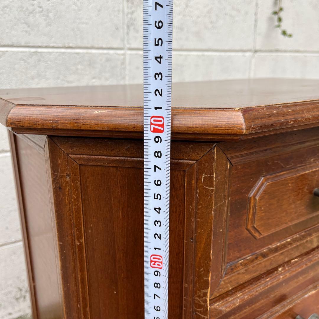 古家具 イギリスアンティークデザイン◾️木製家具チェスト 4段 収納棚 整理棚