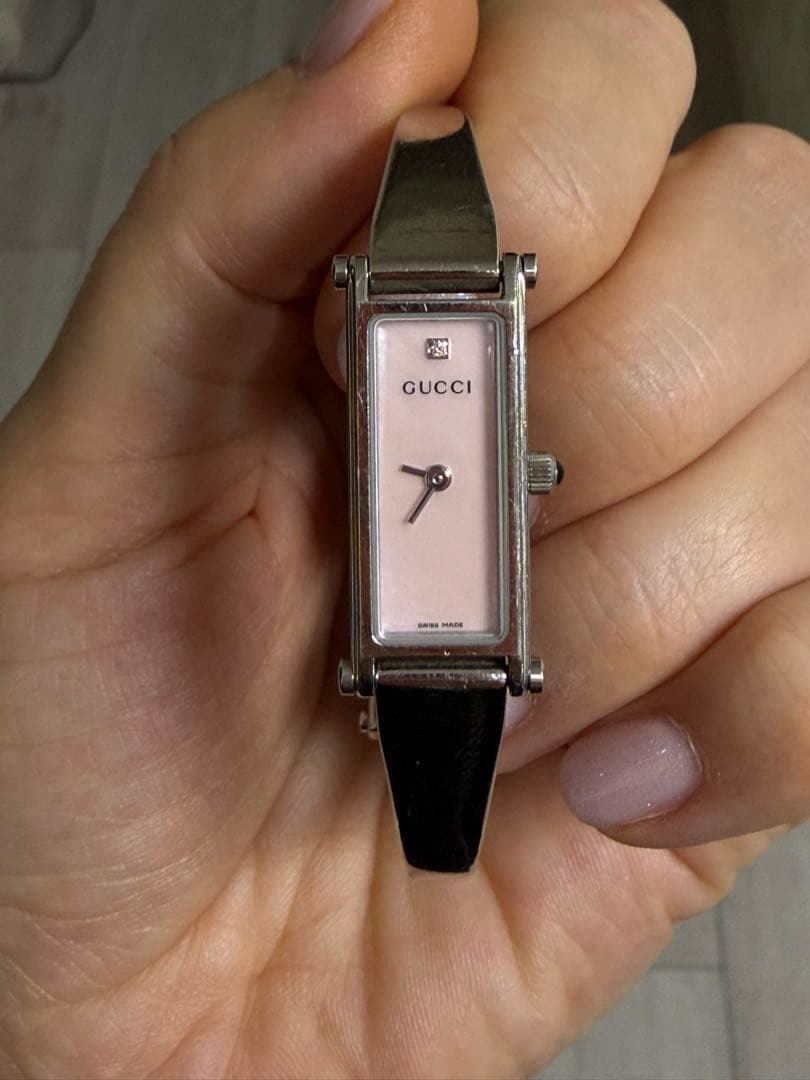 GUCCI ピンク 腕時計(クォーツ)