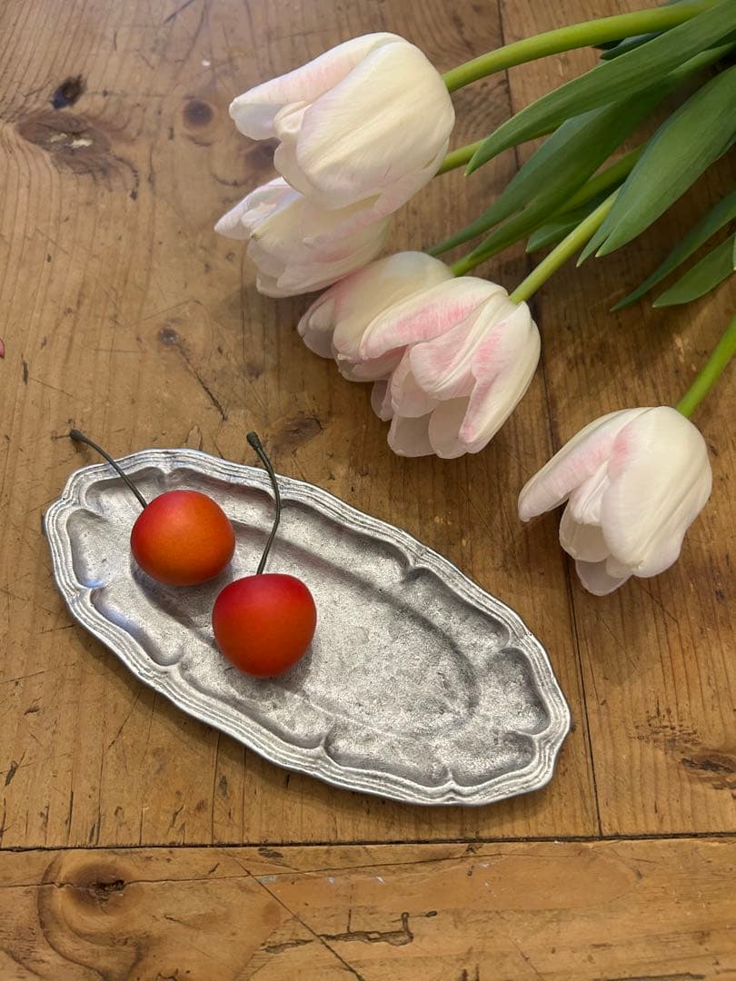 新品 co+fe 花リム ・コンポート・インテリア・プレート・