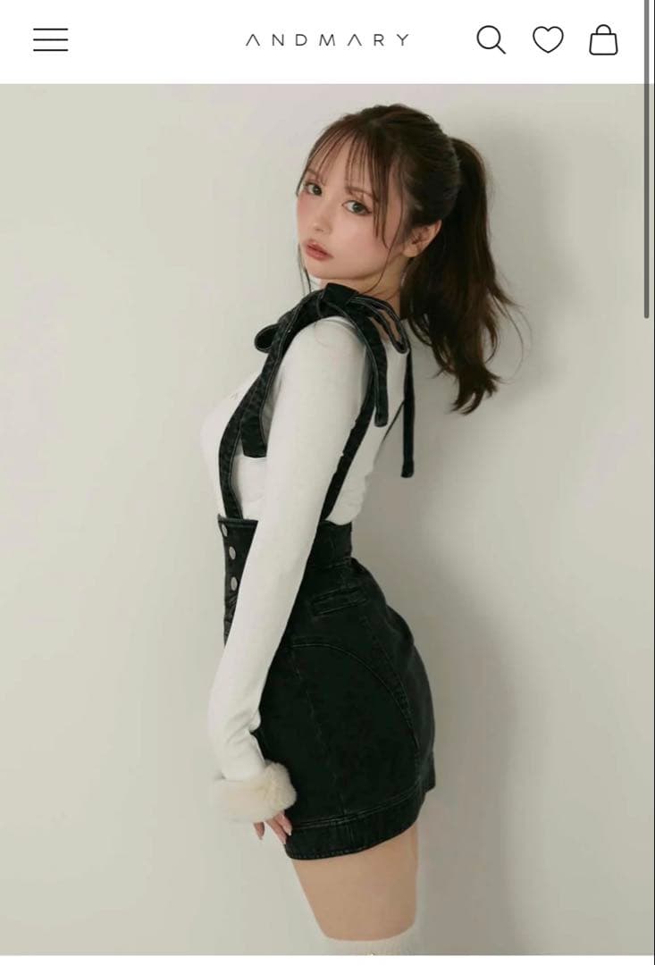 スカート ANDMARY Avery ribbon skirt