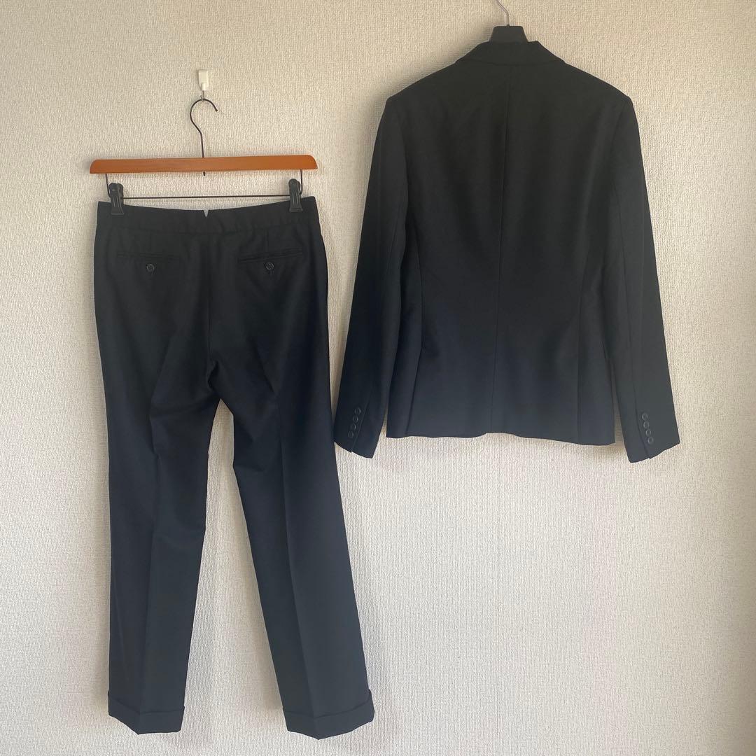 ラルフ ローレン 2ボタン パンツスーツ 11 W76 黒 就活 DMW