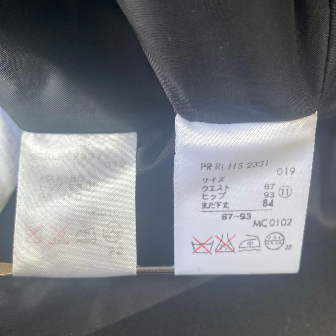 ラルフ ローレン 2ボタン パンツスーツ 11 W76 黒 就活 DMW