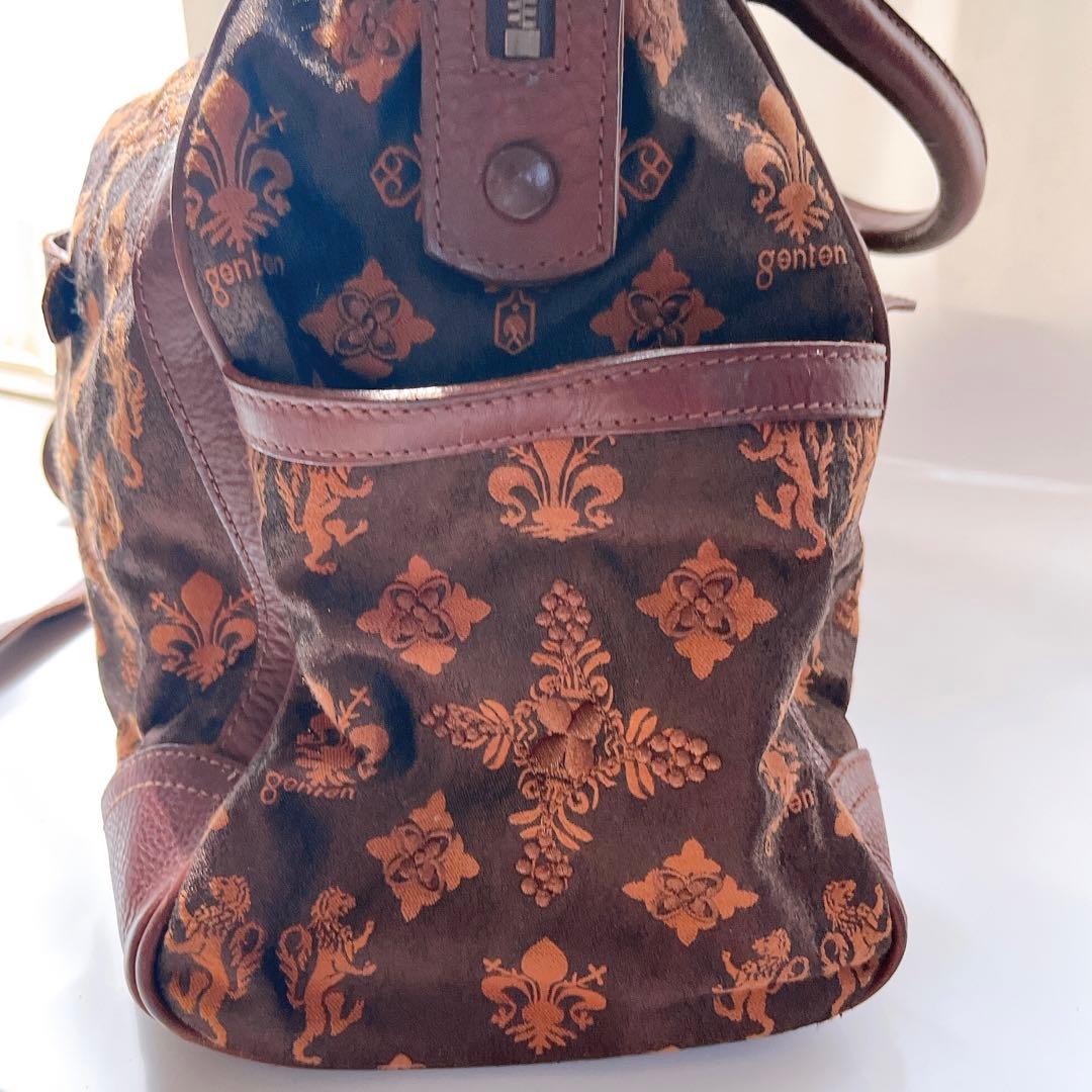 genten ボストンバック　旅行用バック　2way インタラクティブモノグラム