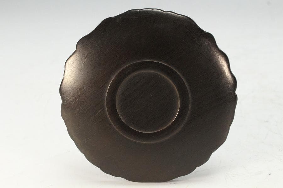 紫檀 雲鶴 細密彫刻 小皿 五枚(K-A719)