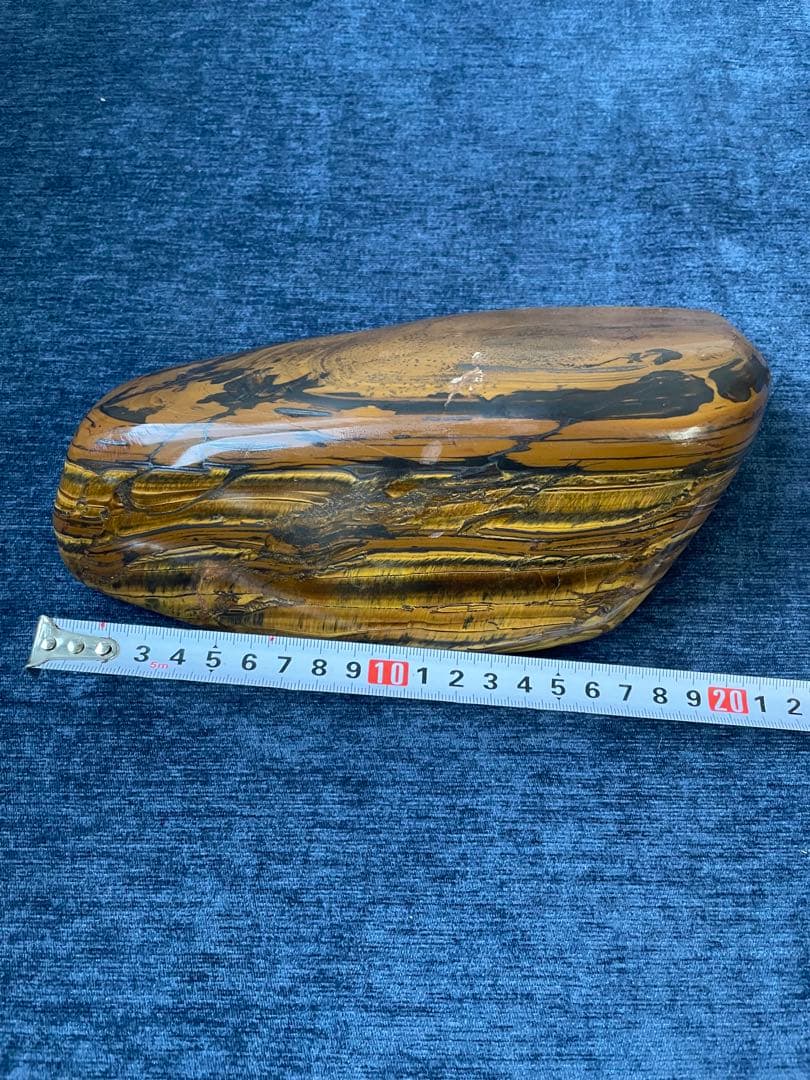 天然タイガーアイ 原石 美しい光沢と模様 置物やコレクションに最適