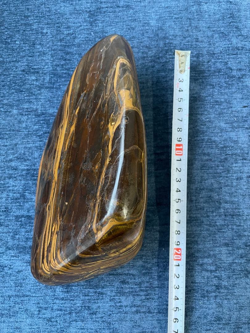 天然タイガーアイ 原石 美しい光沢と模様 置物やコレクションに最適