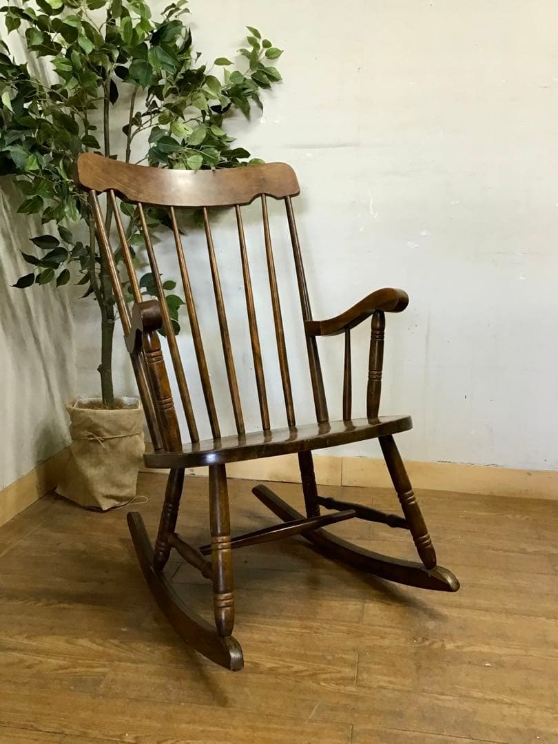 管239☆飛騨家具☆アンティーク☆ウィンザー☆ロッキングチェアー