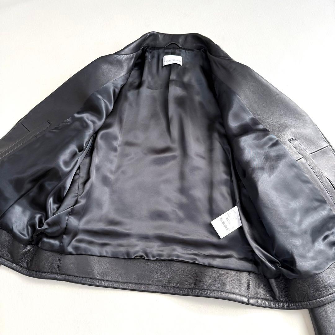 美品✨アッパーハイツ✨ダブルライダースジャケット　ブラック　Mサイズ　羊革