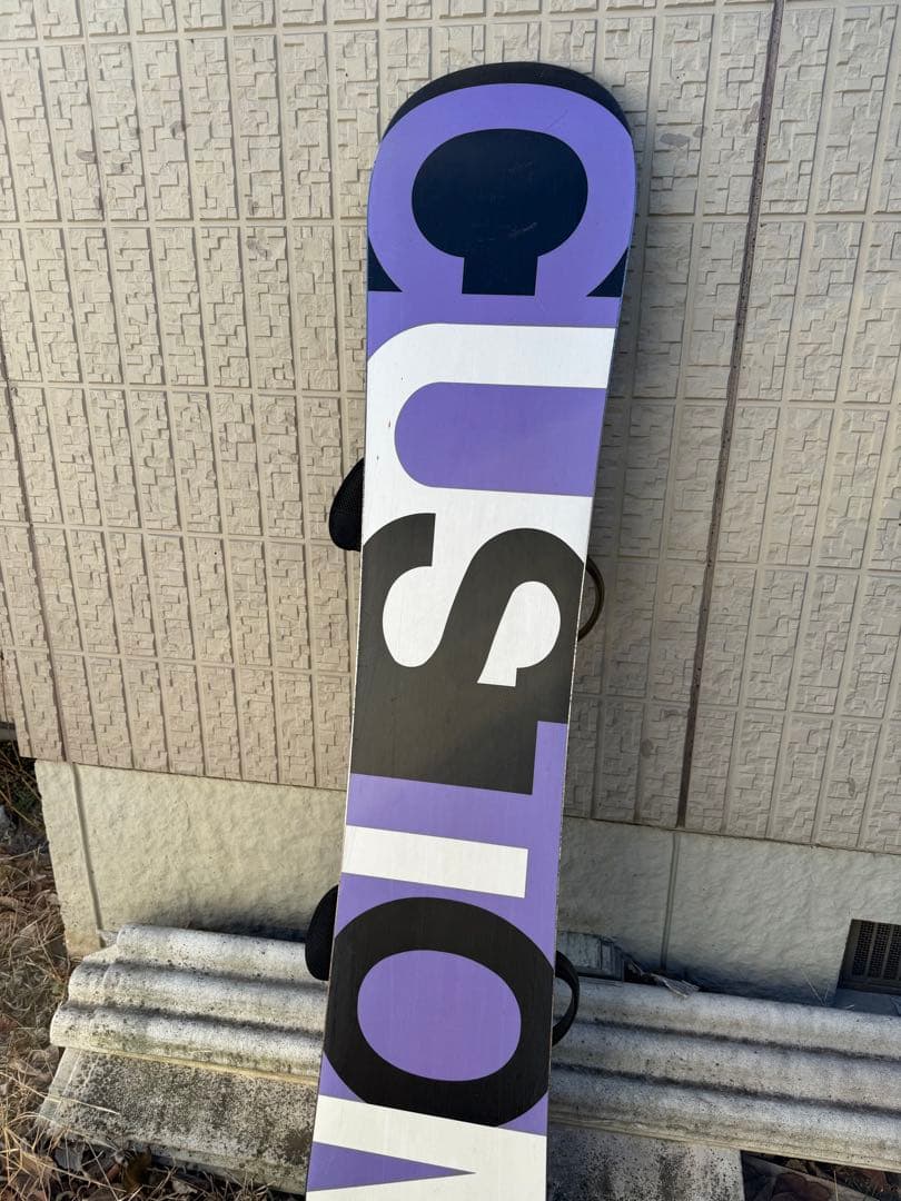 Burton Custom スノーボード 黒 紫 ビンディング セット