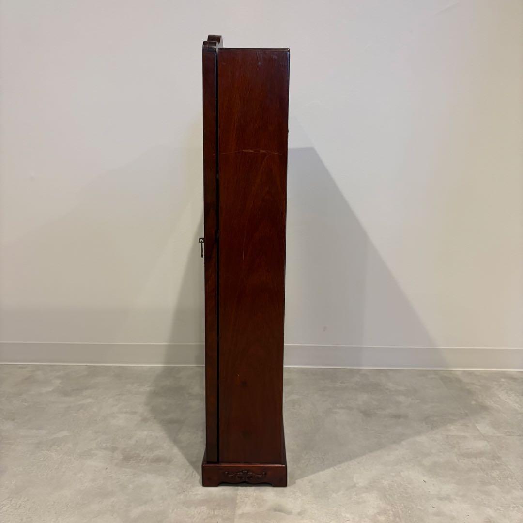 飾り棚　唐木　ショーケース　ミラーバック　ビンテージ