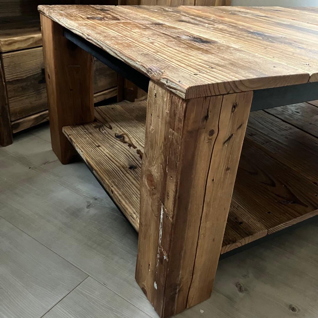 足場板　古材　ローテーブル　コーヒーテーブル　ハンドメイド