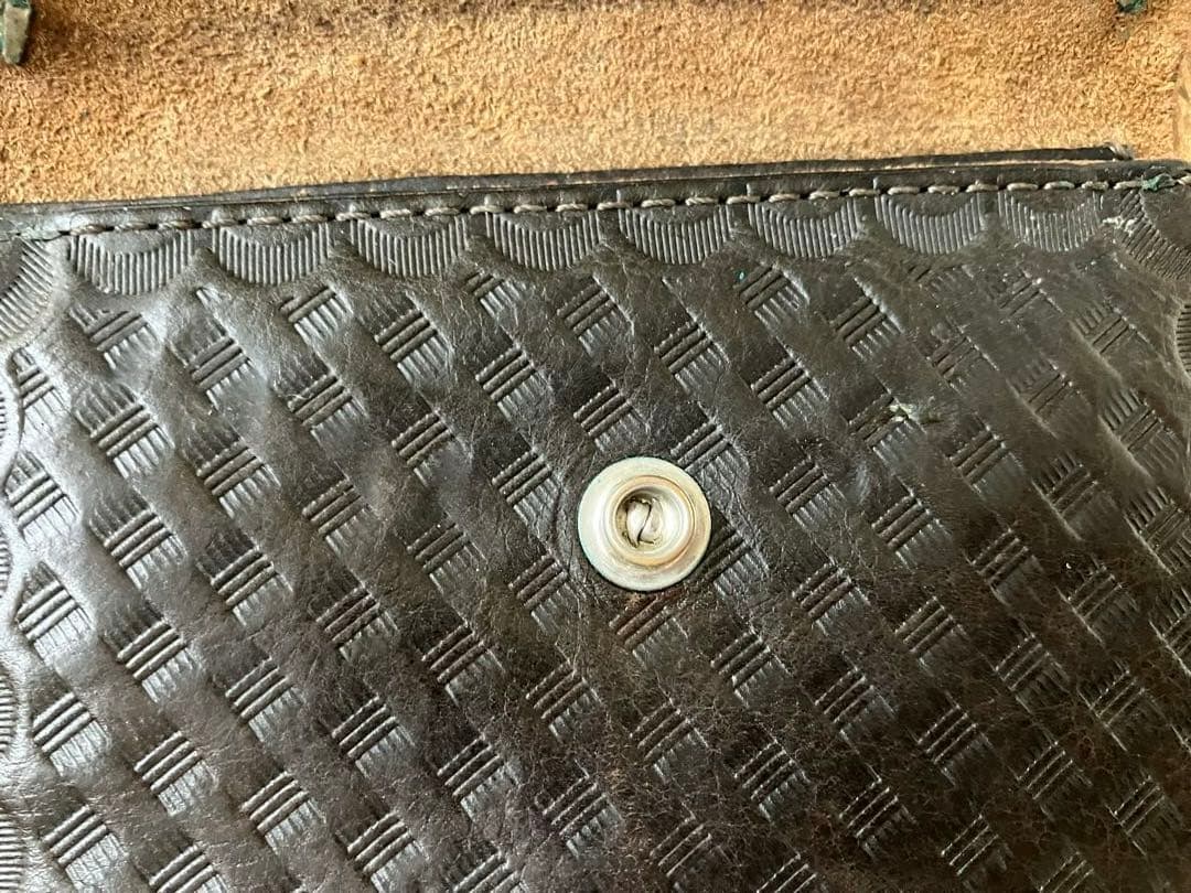 RRL DOUBLERL スタッズ 折り畳み財布 黒 レザー ダブルアールエル