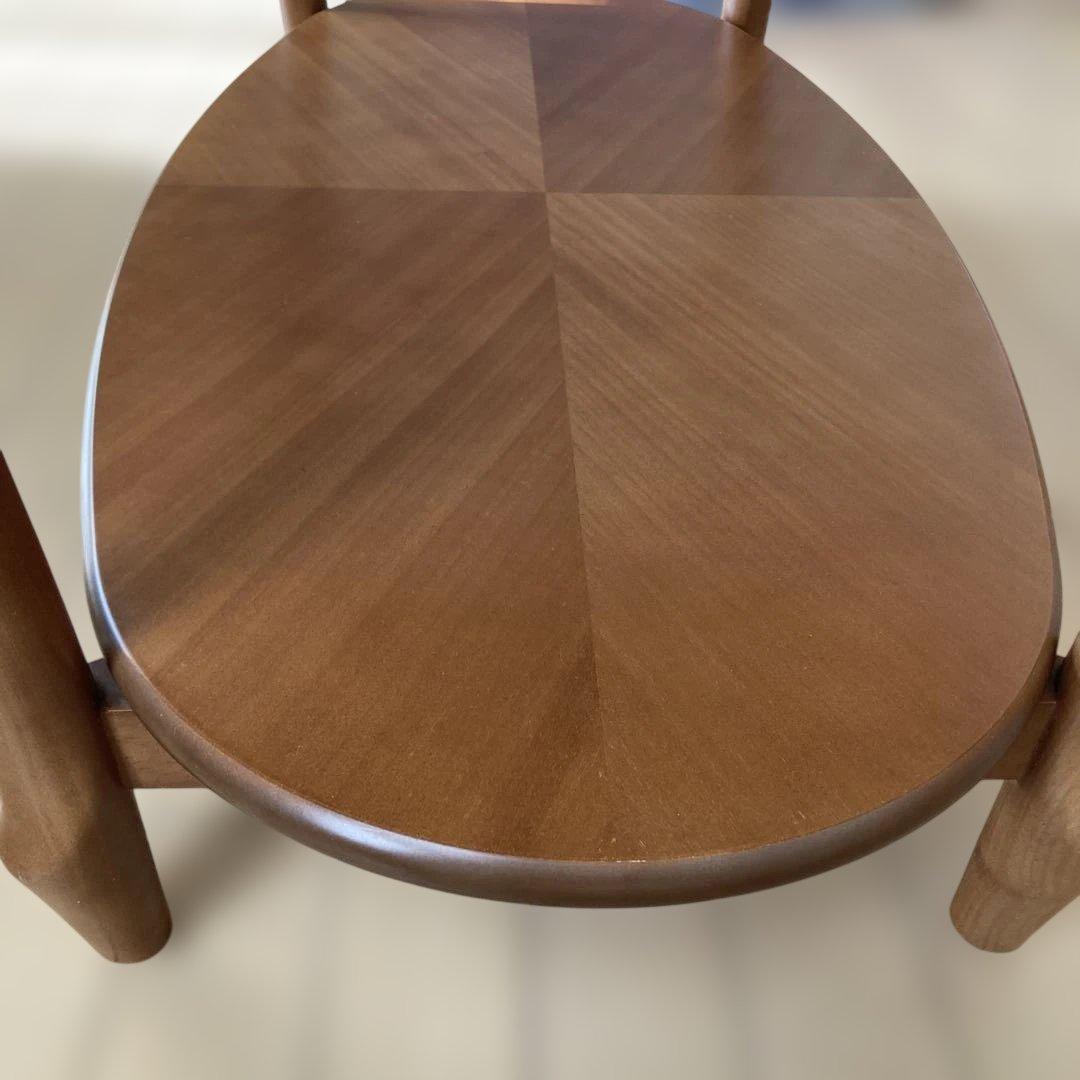 マルニ木工　オーバル　木製ガラステーブル　センターテーブル