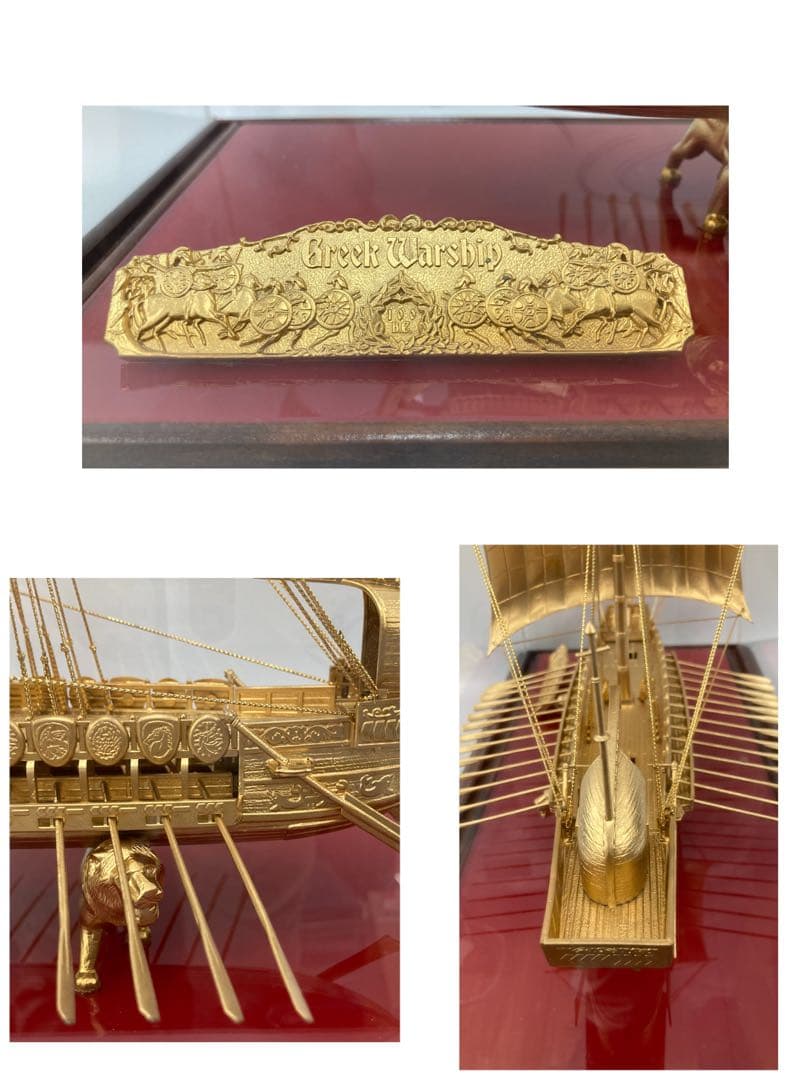 値下げしました。金色ガレー船模型　帆船　海洋堂　GREAT　WARSHIP